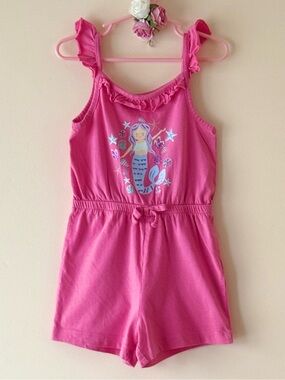 Primark Toddler Girls' Pink Mermaid Romper, Size 4-5  yrs